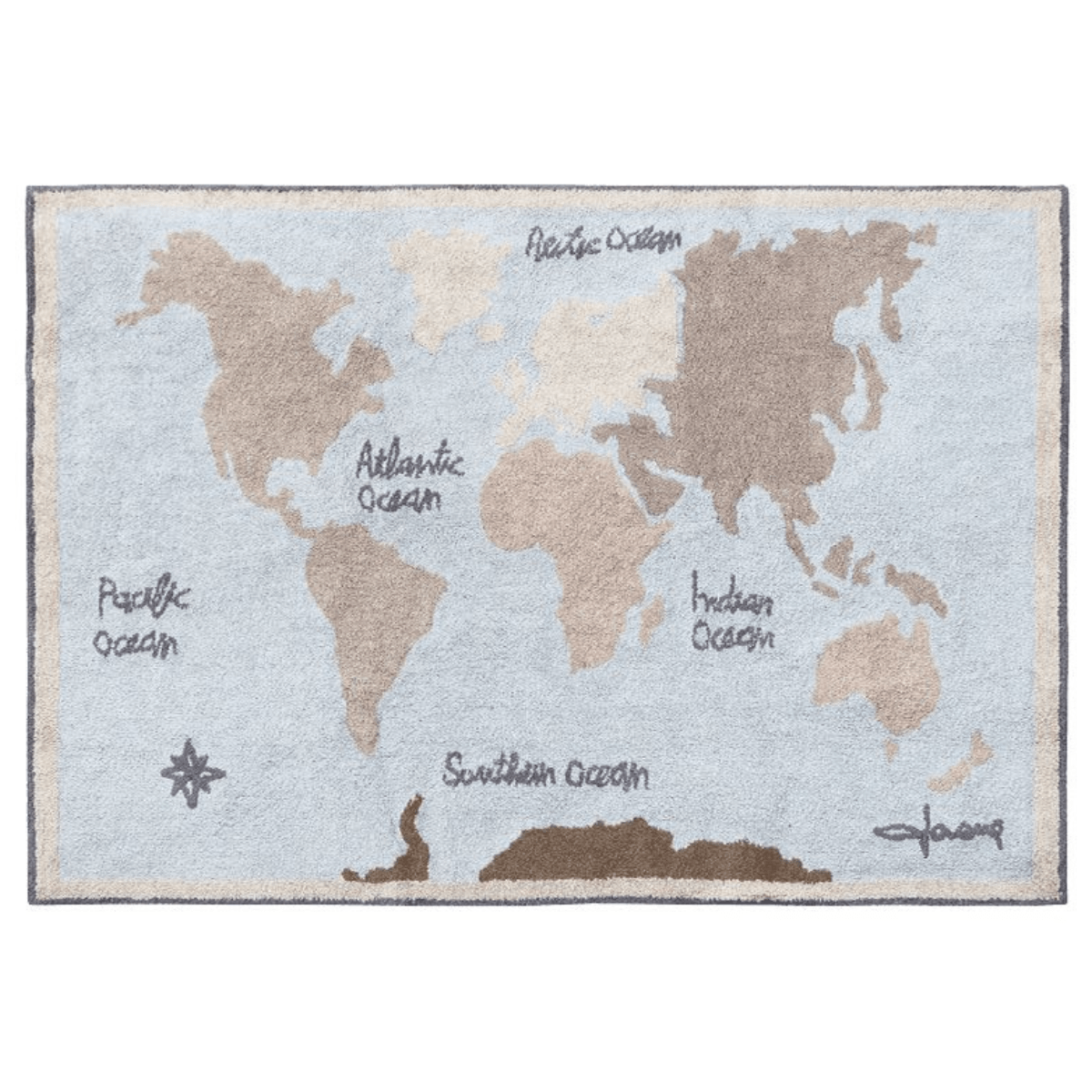 LORENA CANALS - Tapis Lavable Carte Vintage 200 x 300 Cm