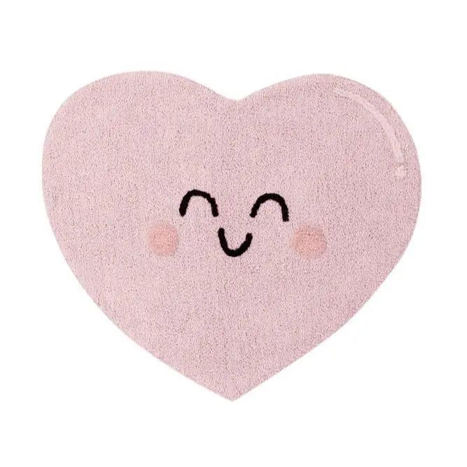 LORENA CANALS - Tapis Lavable Coeur Heureux 105 X 90 cm - Les Petits