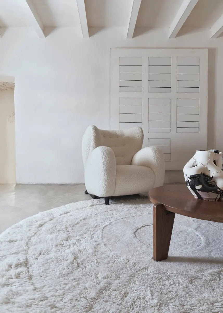 LORENA CANALS - Tapis Lavable En Laine Arctic Circle - Mouton Blanc 250 X 250 Cm