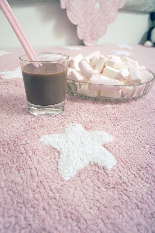 LORENA CANALS - Tapis Lavable Etoiles Rose 120 x 160 Cm