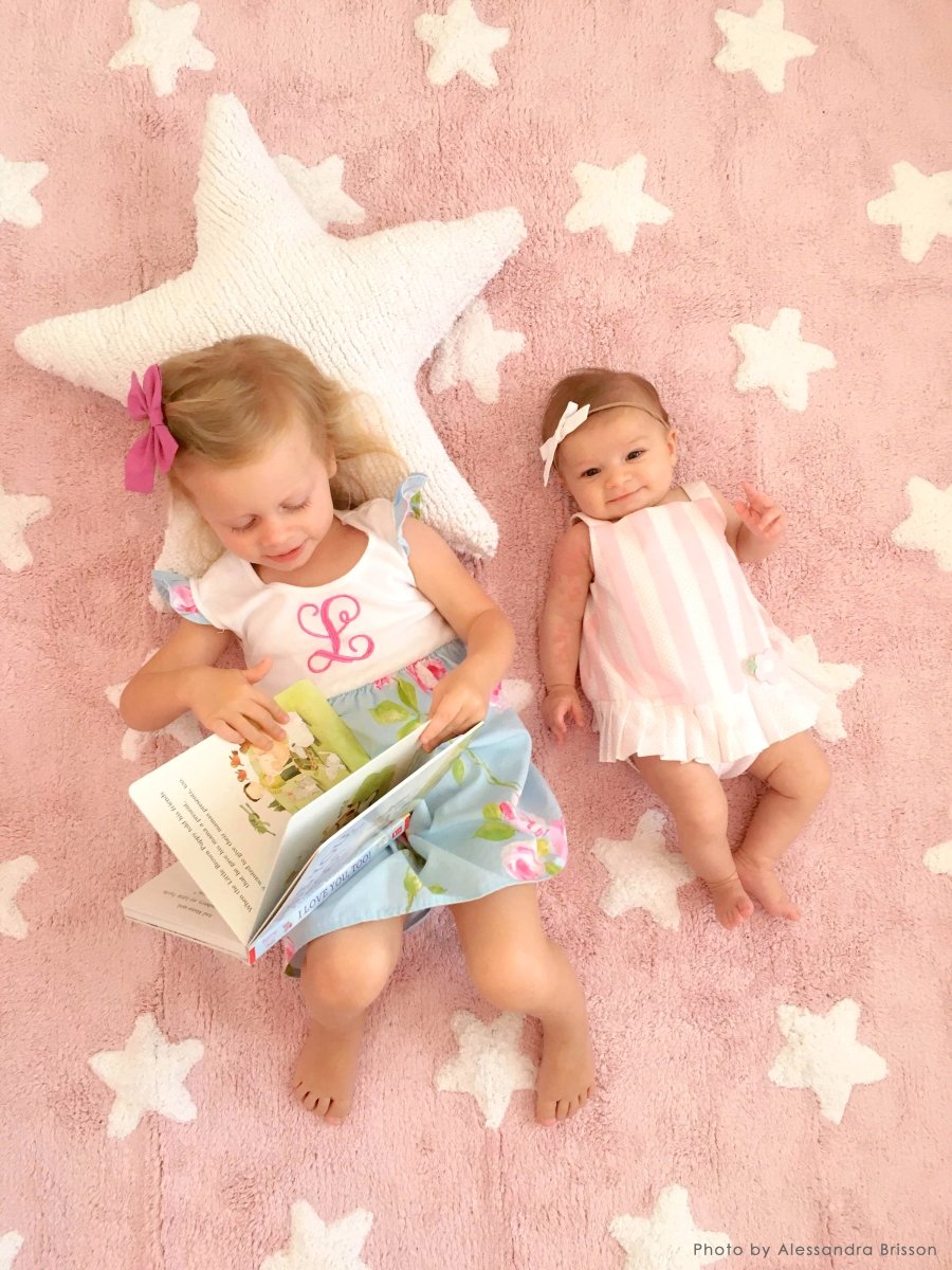 LORENA CANALS - Tapis Lavable Etoiles Rose 120 x 160 Cm