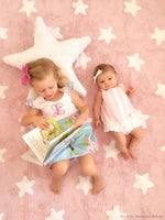 LORENA CANALS - Tapis Lavable Etoiles Rose 120 x 160 Cm