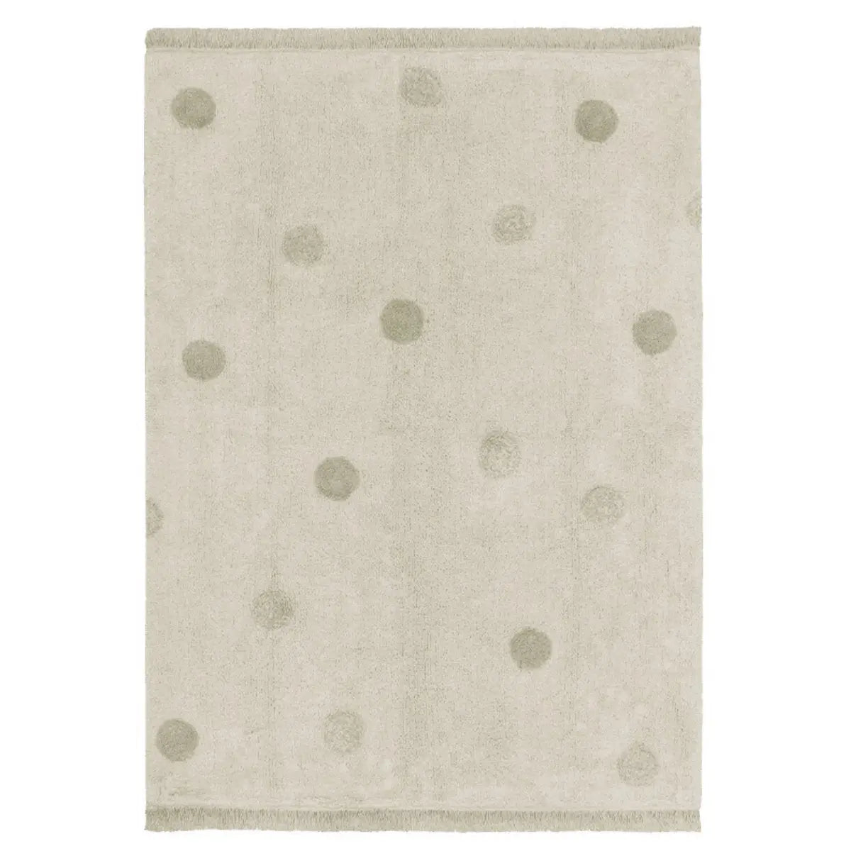 LORENA CANALS - Tapis Lavable Hippy Dots Naturel - Olive 120 X 160 Cm - Les Petits