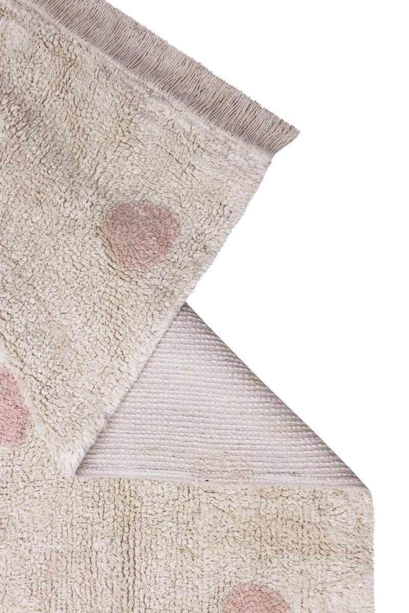 LORENA CANALS - Tapis Lavable Hippy Dots Vintage Nude 120 x 160 Cm