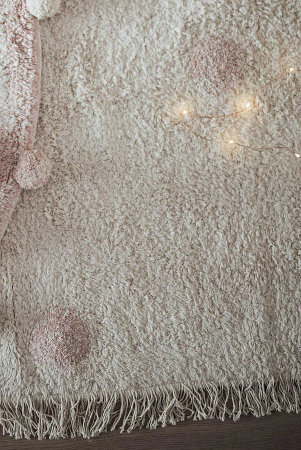 LORENA CANALS - Tapis Lavable Hippy Dots Vintage Nude 120 x 160 Cm
