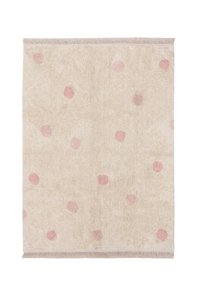 LORENA CANALS - Tapis Lavable Hippy Dots Vintage Nude 120 x 160 Cm