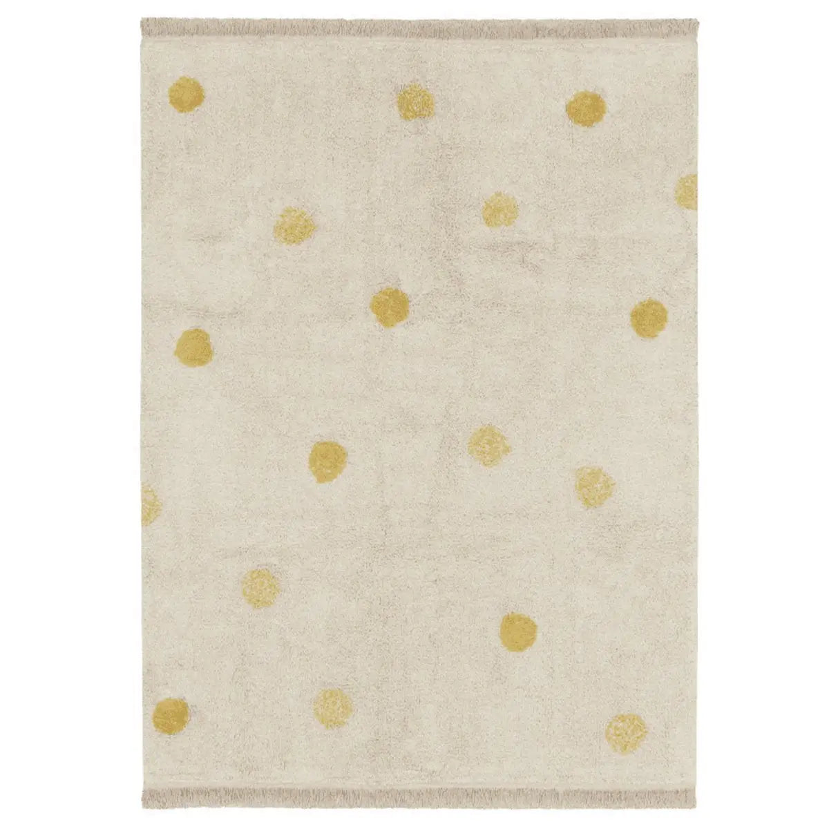 LORENA CANALS - Tapis Lavable Hippy Pois Naturel - Miel 120 X 160 Cm - Les Petits