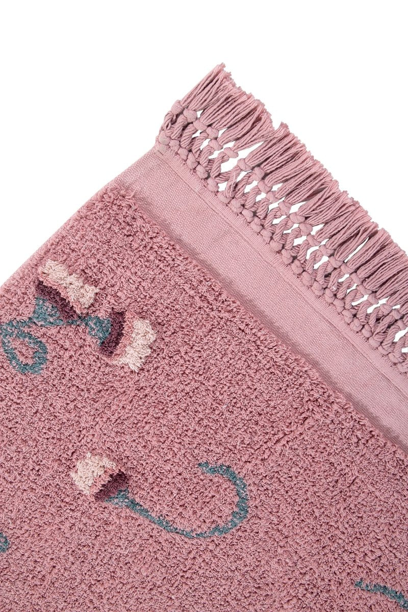 LORENA CANALS - Tapis Lavable Jardin Anglais Frêne Rose 140 x 210 Cm