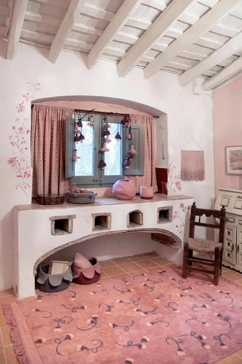 LORENA CANALS - Tapis Lavable Jardin Anglais Frêne Rose 140 x 210 Cm