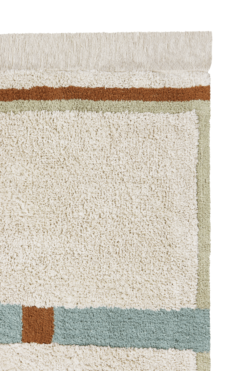 LORENA CANALS - Tapis Lavable Lane Naturel - Bleu Vintage 200 x 300 Cm