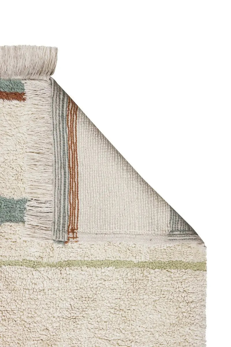 LORENA CANALS - Tapis Lavable Lanes Vintage Bleu 140 X 200 Cm