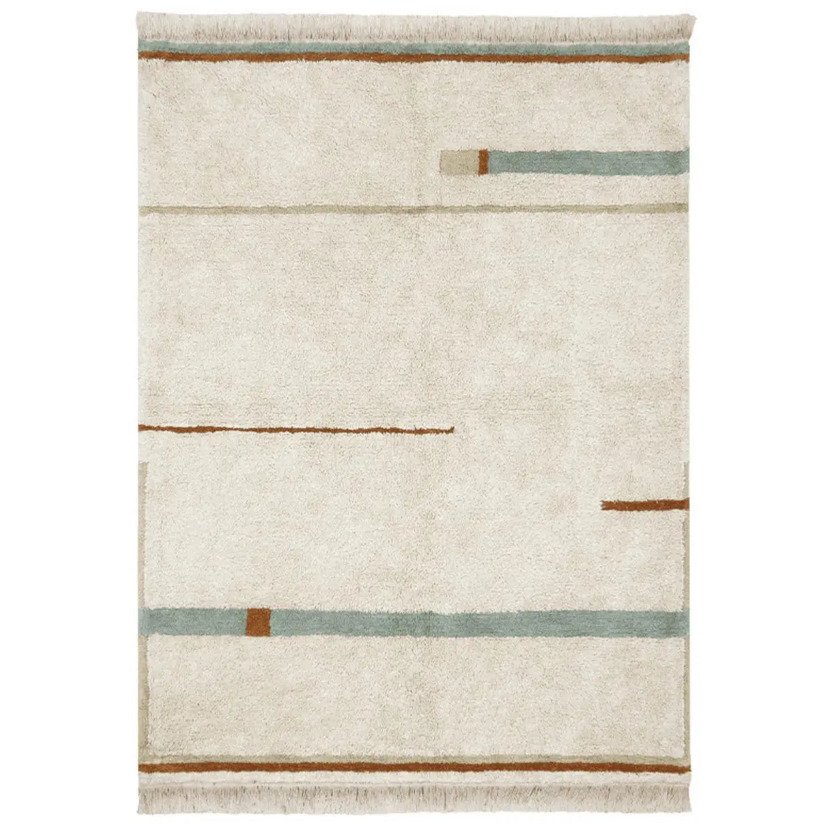 LORENA CANALS - Tapis Lavable Lanes Vintage Bleu 140 X 200 Cm