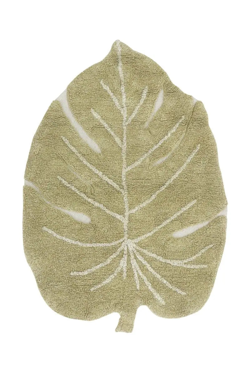 LORENA CANALS - Tapis Lavable Mini Monstera Olive 75 X 100 Cm