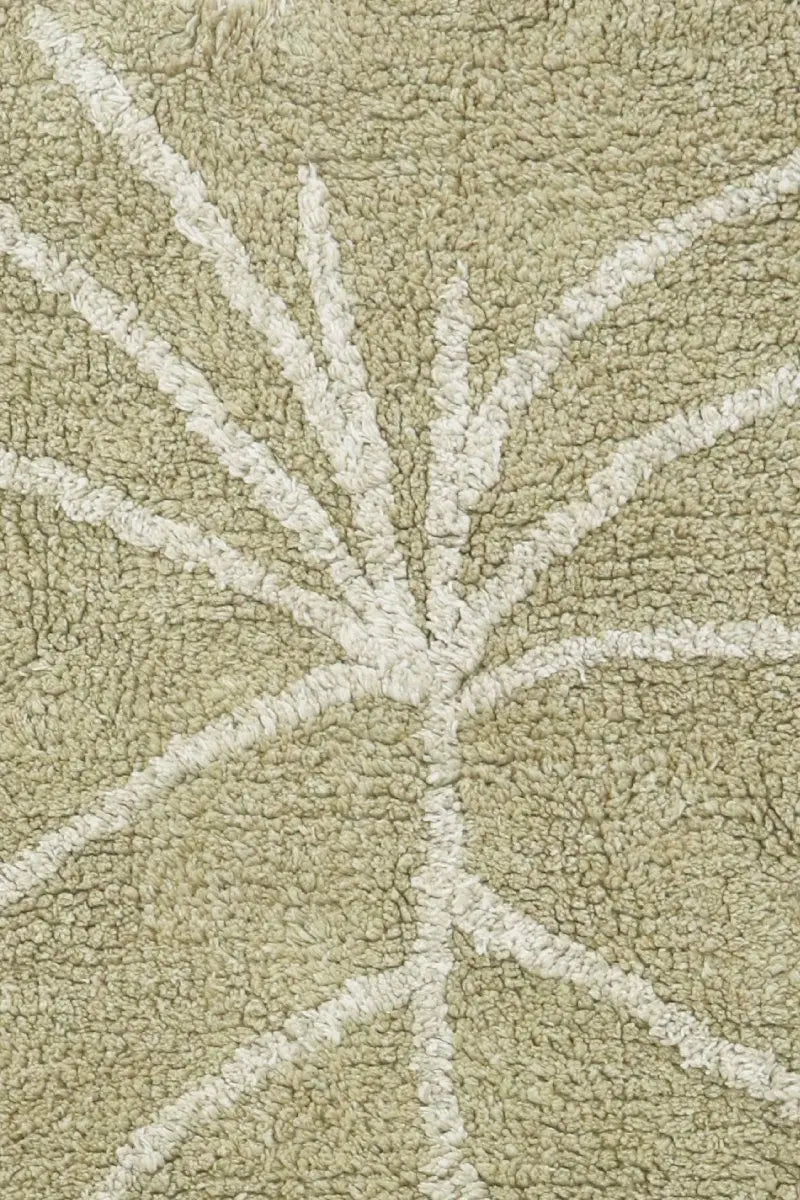LORENA CANALS - Tapis Lavable Mini Monstera Olive 75 X 100 Cm