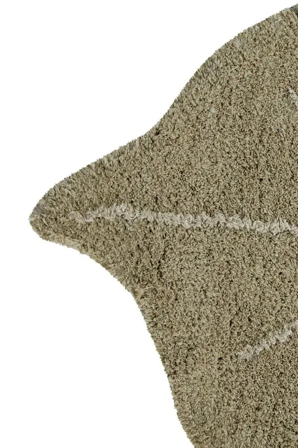 LORENA CANALS - Tapis Lavable Mini Monstera Olive 75 X 100 Cm