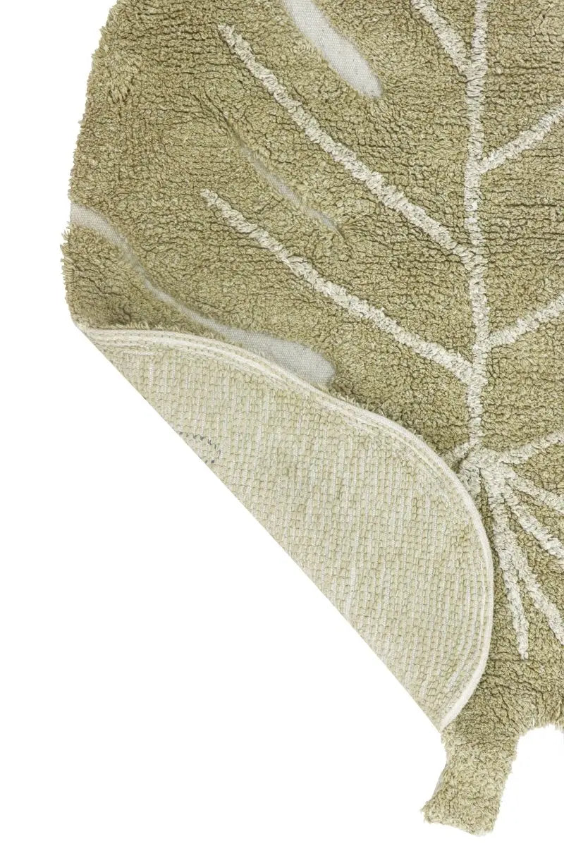 LORENA CANALS - Tapis Lavable Mini Monstera Olive 75 X 100 Cm