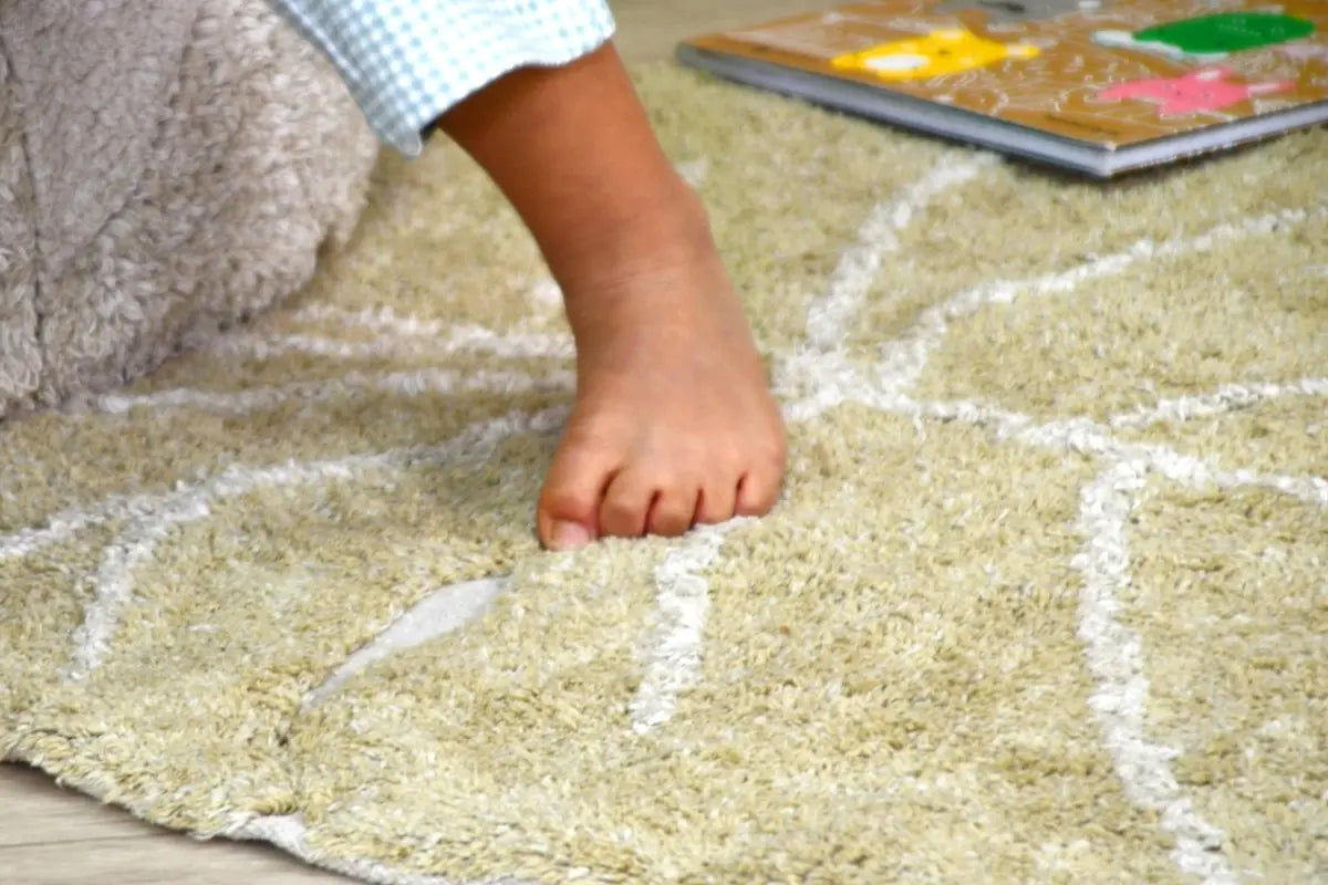 LORENA CANALS - Tapis Lavable Mini Monstera Olive 75 X 100 Cm