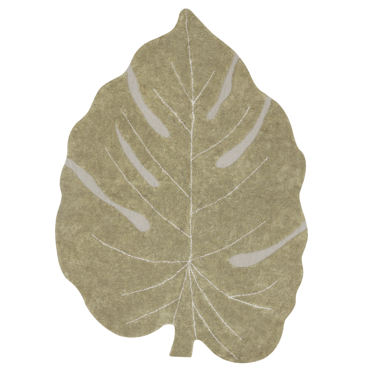 LORENA CANALS - Tapis Lavable Monstera Olive 200 x 300 Cm