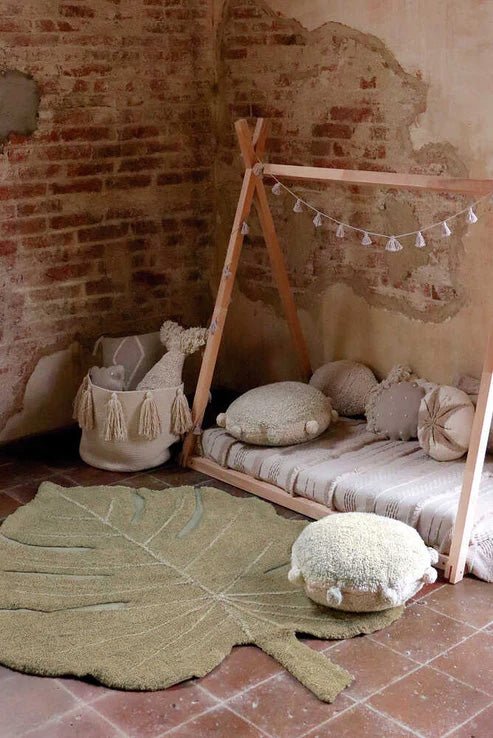 LORENA CANALS - Tapis Lavable Monstera Olive 200 x 300 Cm