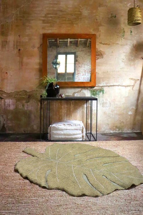 LORENA CANALS - Tapis Lavable Monstera Olive 200 x 300 Cm