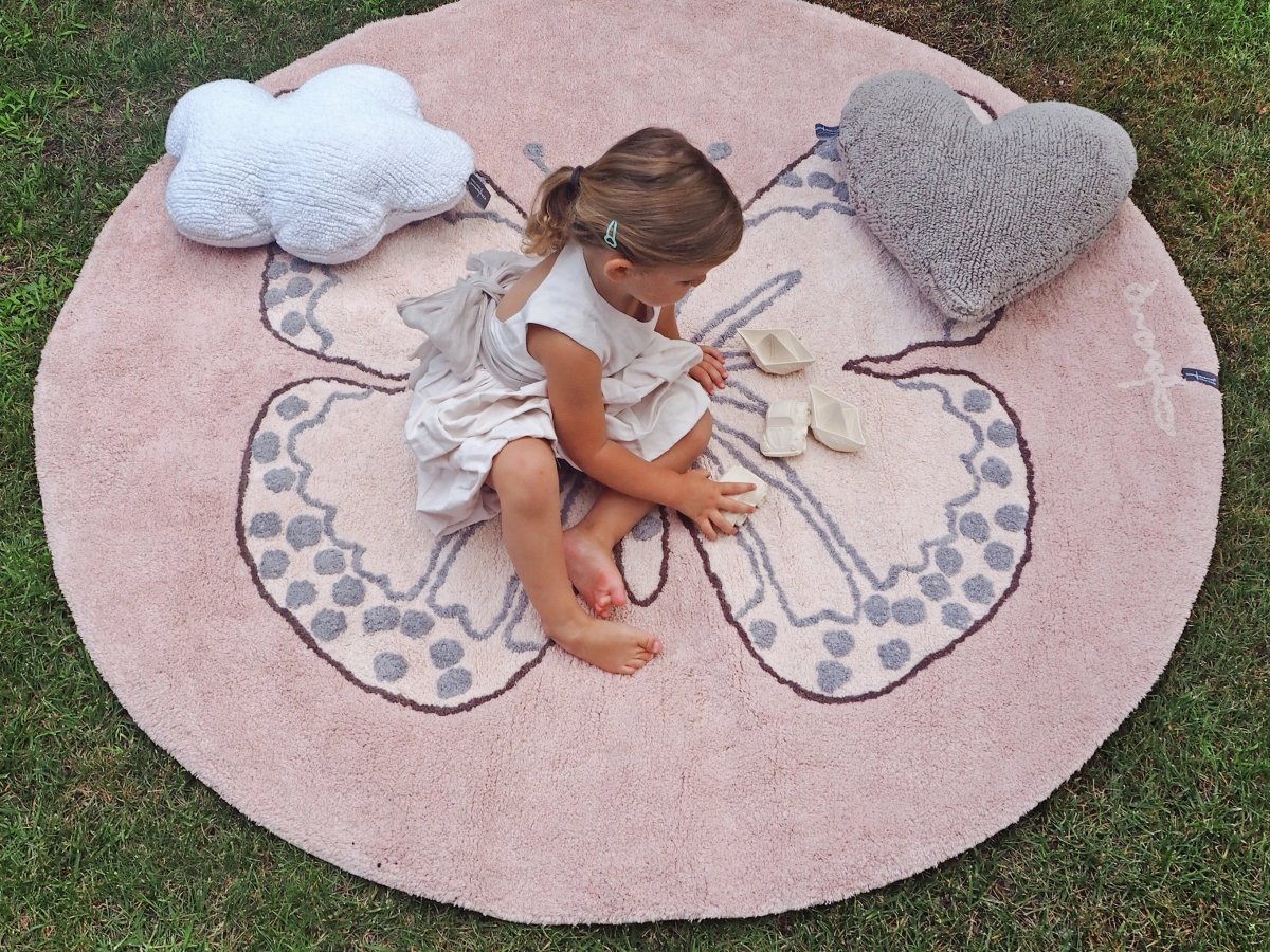 LORENA CANALS - Tapis Lavable Papillon 160 x 160 Cm