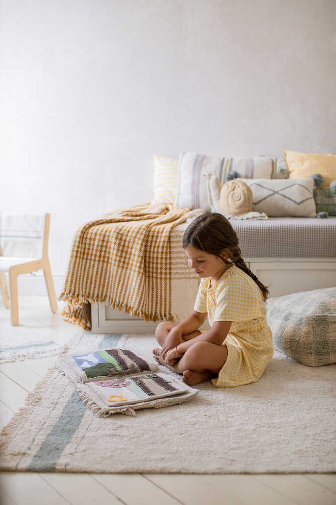 LORENA CANALS - Tapis Lavable Plate Vintage Bleu 170 x 240 cm