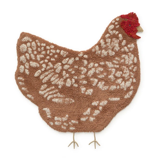 LORENA CANALS - Tapis Lavable - Poulet 110 x 100 Cm
