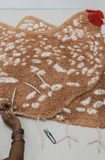 LORENA CANALS - Tapis Lavable - Poulet 110 x 100 Cm