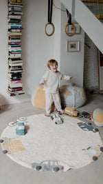 LORENA CANALS - Tapis Lavable Roues Ø 140 Cm