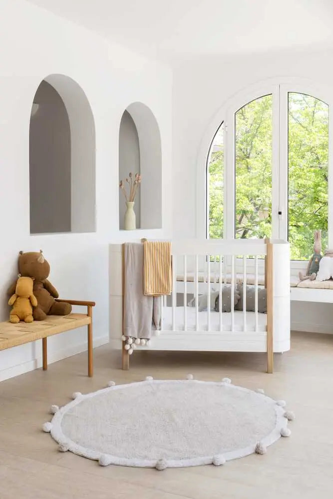 LORENA CANALS - Tapis Lavable Rug Bubbly Light Grey Ø120 Cm