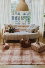 LORENA CANALS - Tapis Lavable Tartan - Rose 140 X 190 Cm