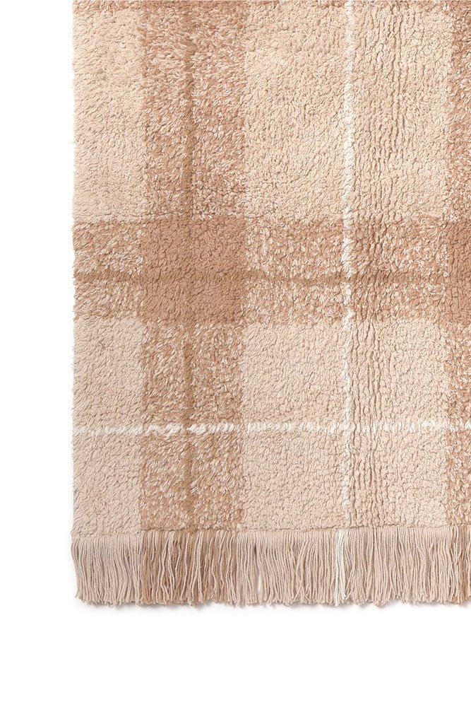 LORENA CANALS - Tapis Lavable Tartan - Rose 140 X 190 Cm