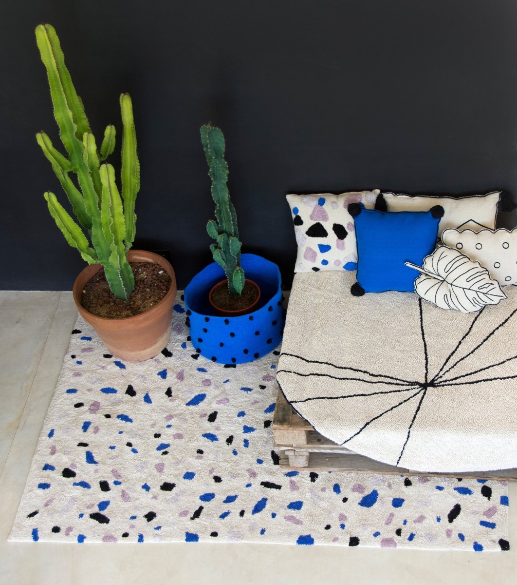 LORENA CANALS - Tapis Lavable Trace Beige 160 x 160 Cm