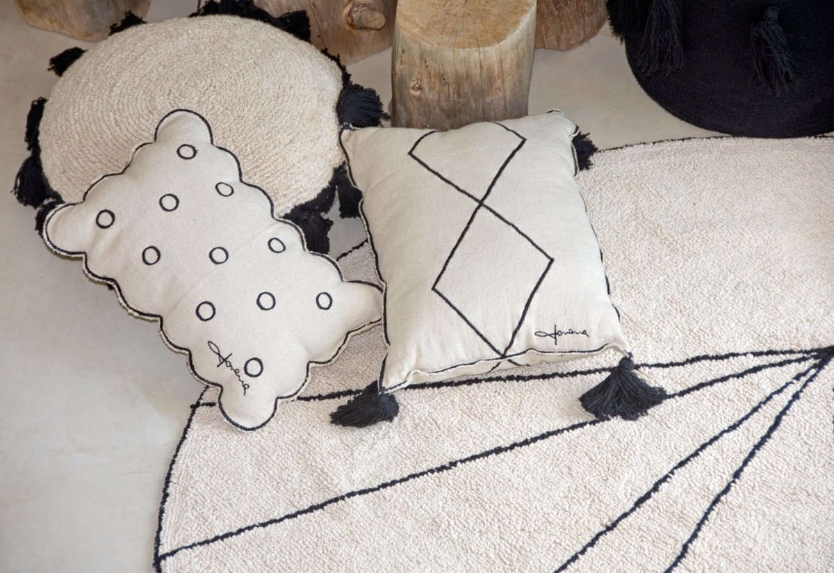 LORENA CANALS - Tapis Lavable Trace Beige 160 x 160 Cm