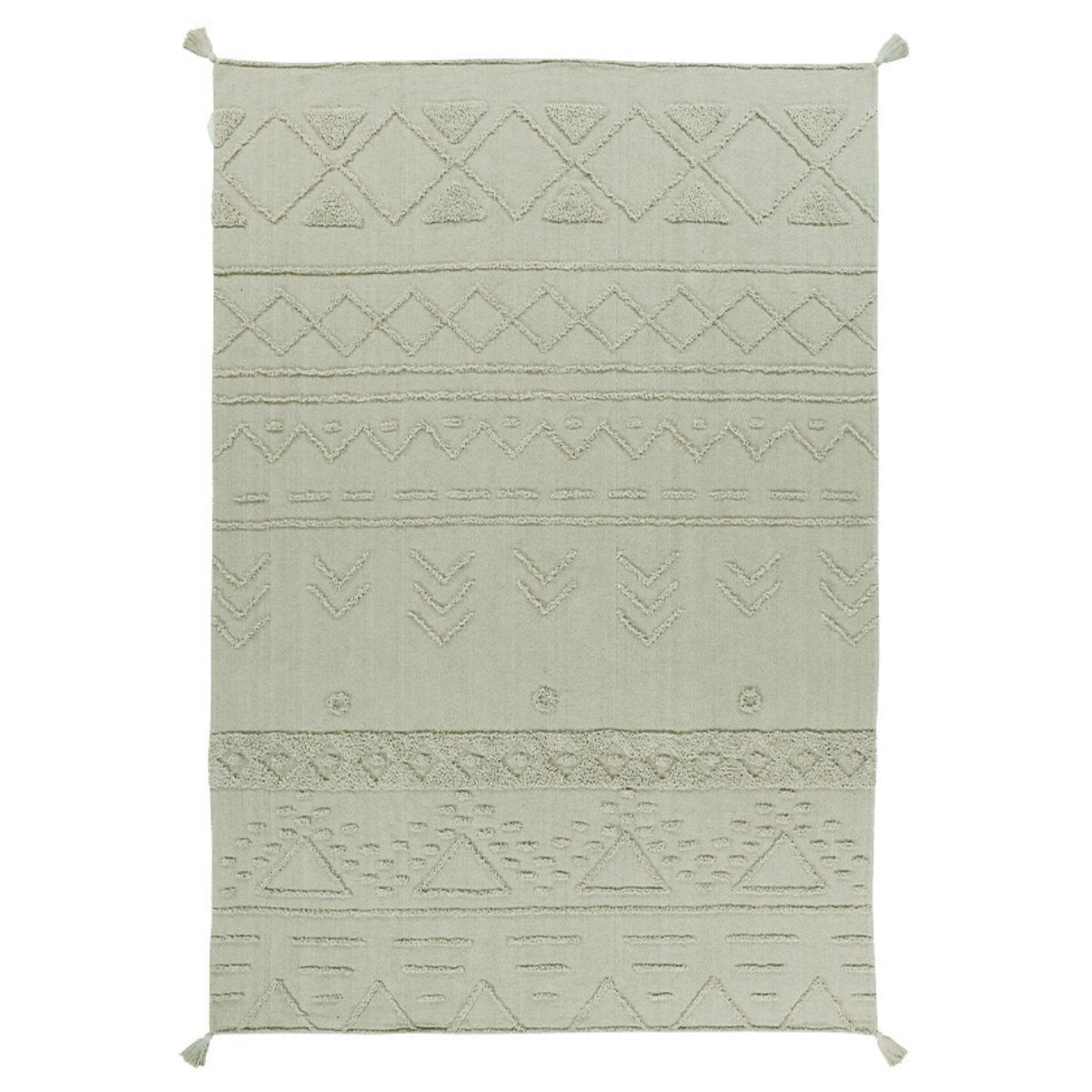 LORENA CANALS - Tapis Lavable Tribu Olive 120 X 160 Cm