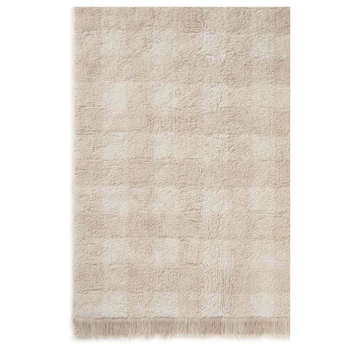 LORENA CANALS - Tapis Lavable Vichy Ivoire 150 x 180 Cm