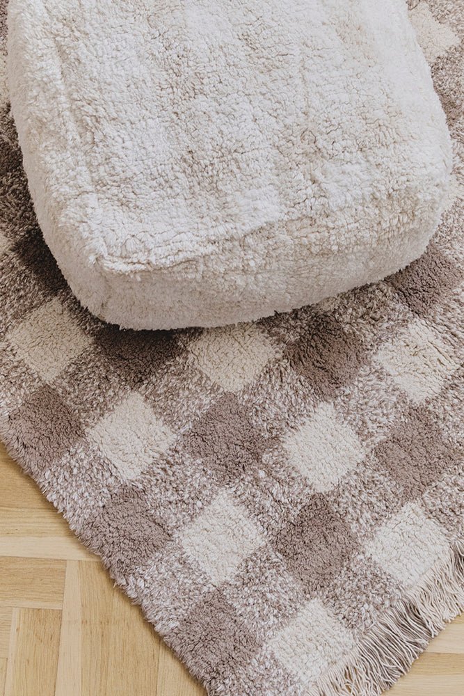 LORENA CANALS - Tapis Lavable Vichy Marron 90 x 120 Cm