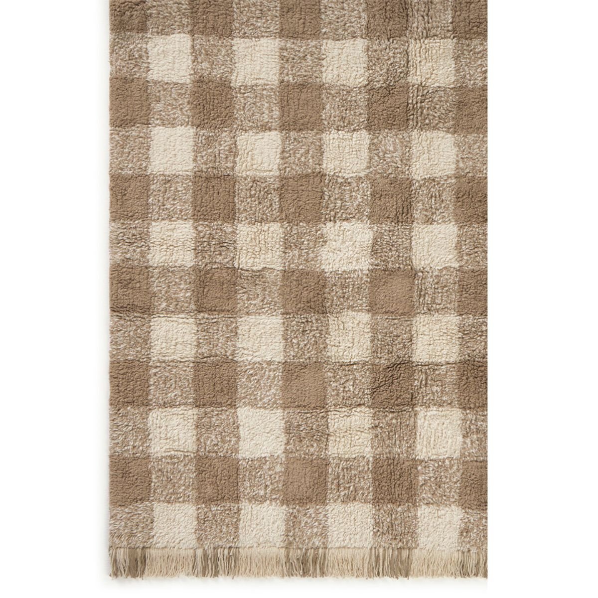 LORENA CANALS - Tapis Lavable Vichy Marron 90 x 120 Cm