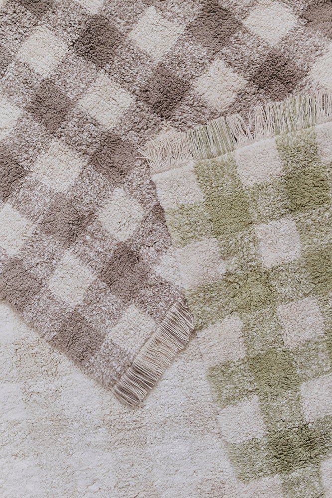 LORENA CANALS - Tapis Lavable Vichy Marron 90 x 120 Cm