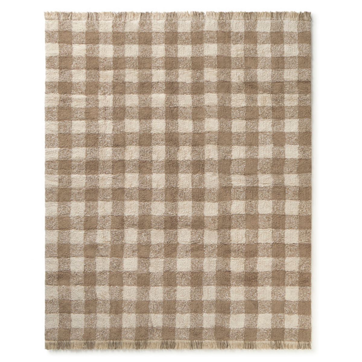 LORENA CANALS - Tapis Lavable Vichy Marron 90 x 120 Cm