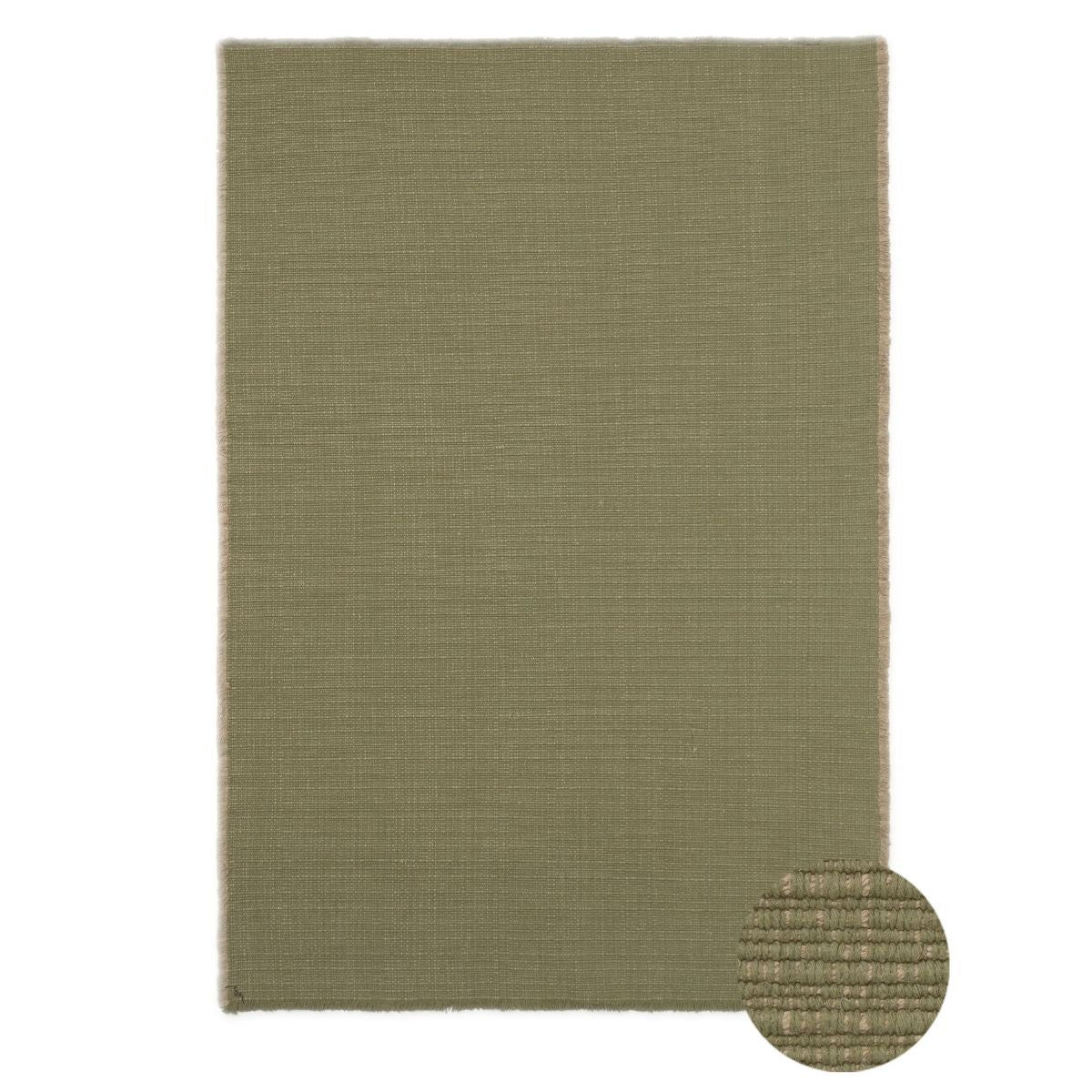 LORENA CANALS - Tapis Tissé Main Kaki 140 X 200 Cm