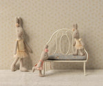 MAILEG - Banc Vintage, Miniature - Blanc Cassé