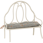 MAILEG - Banc Vintage, Miniature - Blanc Cassé