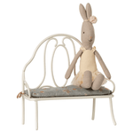 MAILEG - Banc Vintage, Miniature - Blanc Cassé