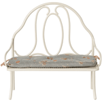 MAILEG - Banc Vintage, Miniature - Blanc Cassé