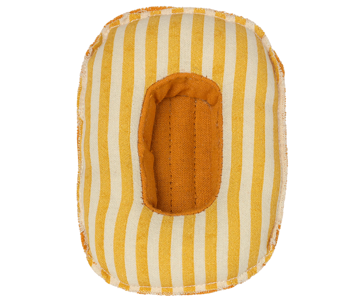 MAILEG - Bateau Pneumatique, Petite Souris - Jaune Rayé