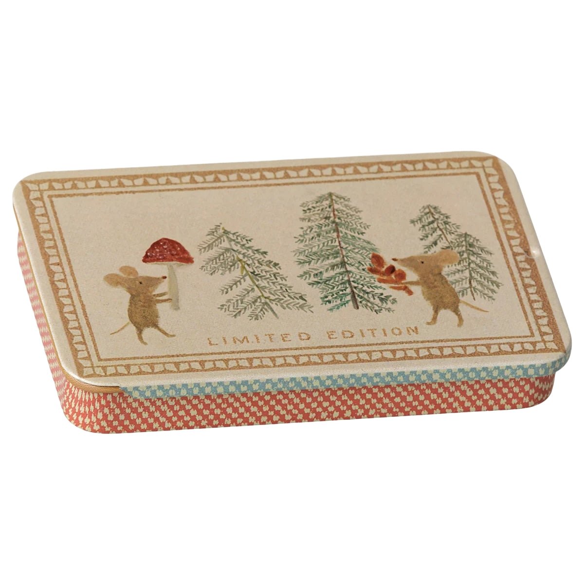 MAILEG-Boîte En Métal Coulissante, Souris De Noël