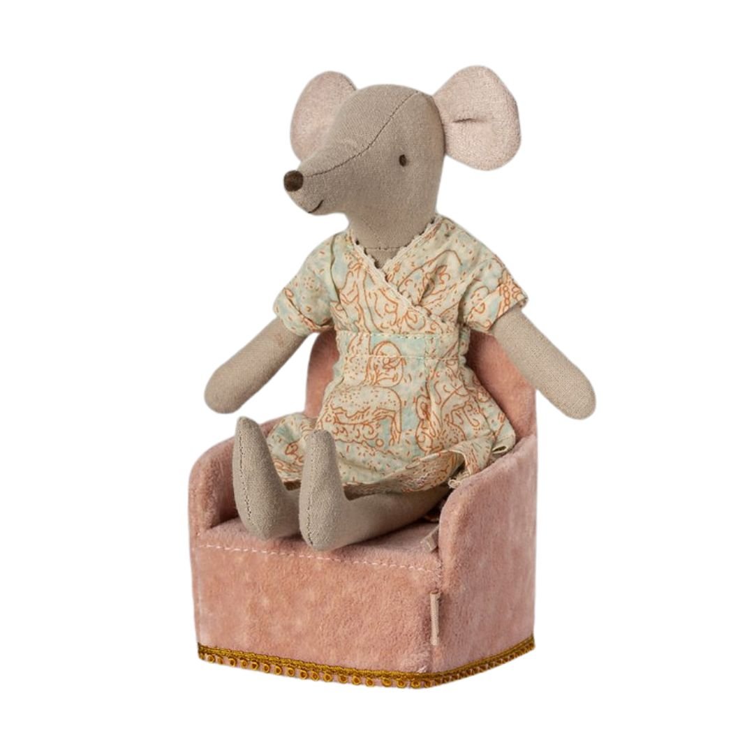 MAILEG - Chaise Pliante Souris Rose