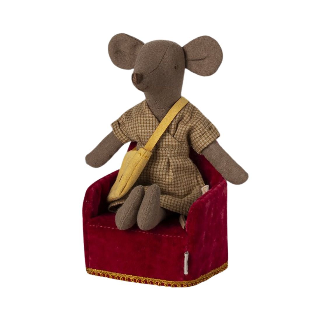 MAILEG - Chaise Pliante Souris Rouge