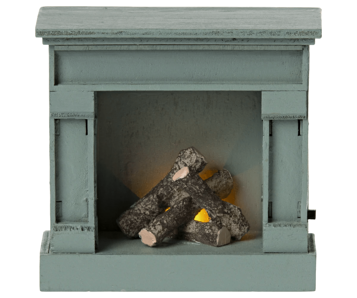 MAILEG - Cheminée - Vintage Blue, Pour Souris Maileg